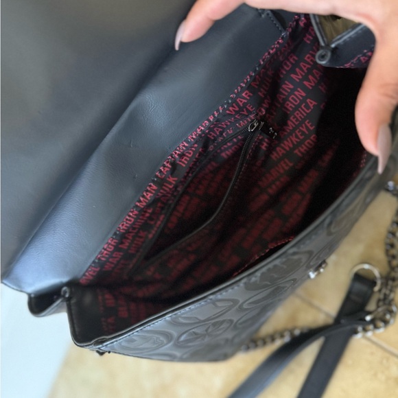 Marvel Iconic Black Messenger Bag with Red and Purple Accents - Picture 9 of 12